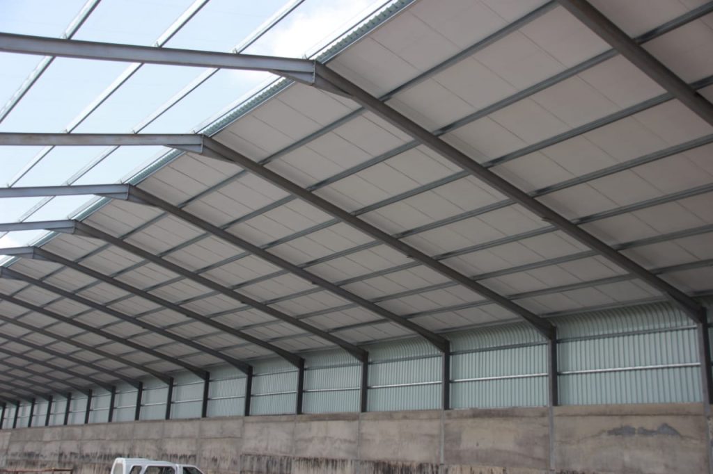 Cladding installation in progress. 